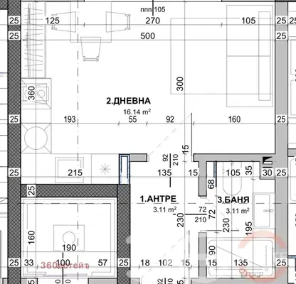 Снимка 4 — Едностаен апартамент във Варна, Виница