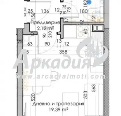 Снимка 2 — Едностаен апартамент в Пловдив, Въстанически