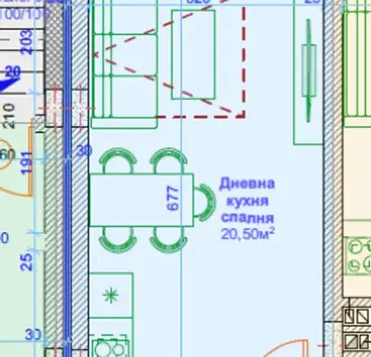 Снимка 2 — Едностаен апартамент във Варна, Възраждане 1