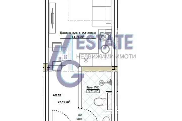 1-bedroom apartment in Oblast Burgas, Kiten