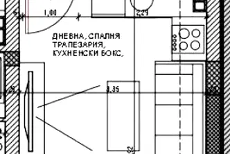 Едностаен апартамент в Бургас, Поморие