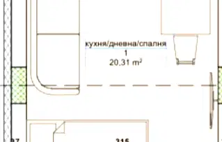 Едностаен апартамент в Бургас, Приморско