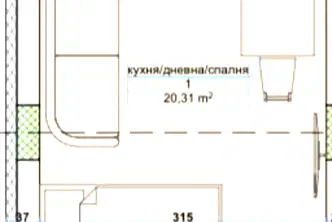 Едностаен апартамент в Бургас, Приморско