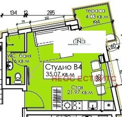 Снимка 2 — Едностаен апартамент в Бургас, Созопол