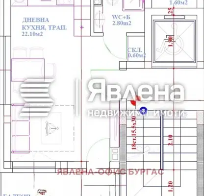 Снимка 3 — Едностаен апартамент в Бургас, Созопол