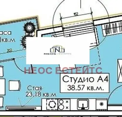 Снимка 2 — Едностаен апартамент в Бургас, Созопол