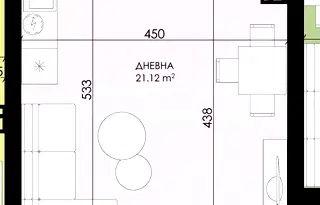 Едностаен апартамент в Бургас, Созопол