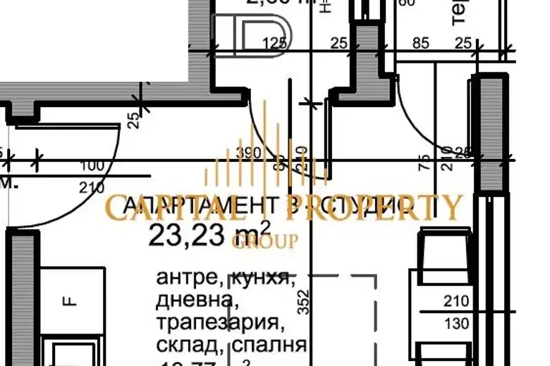 Едностаен апартамент в Добрич, с. Кранево