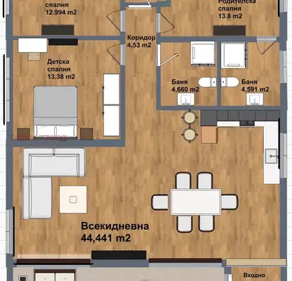 Снимка 2 — Едноетажна къща 150 кв.м. в.з. Кенана, Хасково с двор
