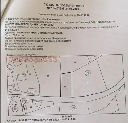 Снимка 5 — Земеделски имот в Кюстендил, с. Гюешево