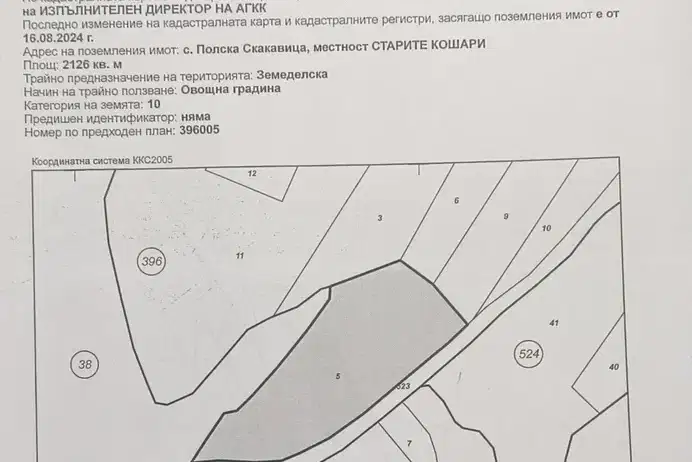 Agricultural Land in Oblast Kyustendil, с. Полска Скакавица