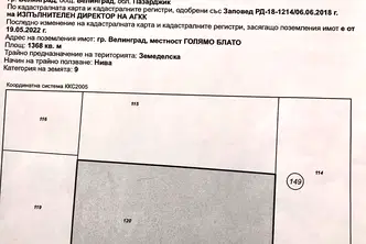 Земеделски имот в Пазарджик, Велин