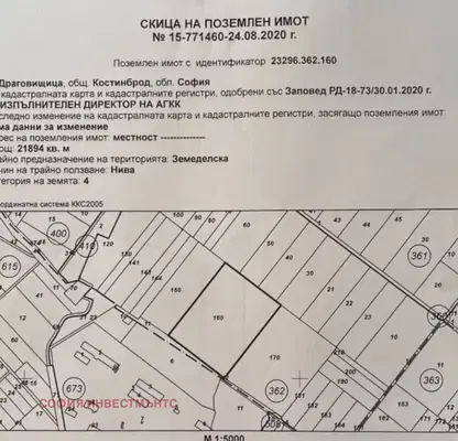 Снимка 2 — Земеделски имот в София, с. Драговищица