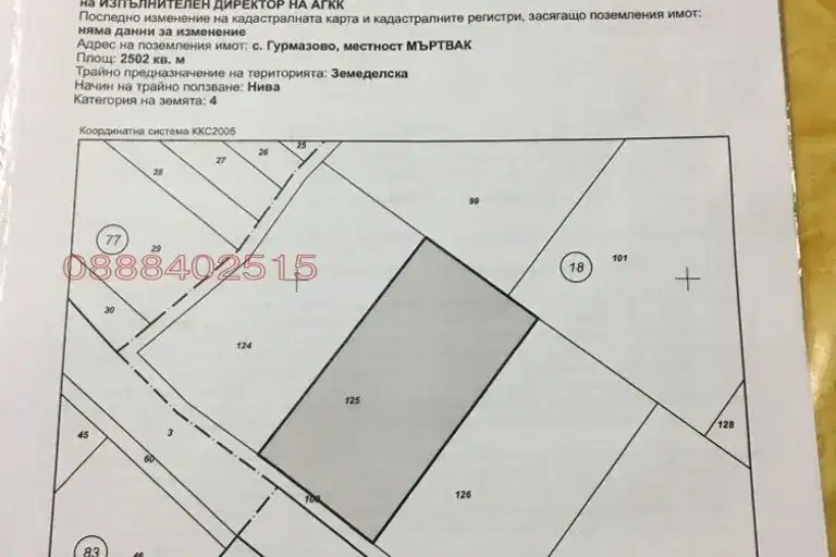Земеделски имот в София, с. Гурмазово