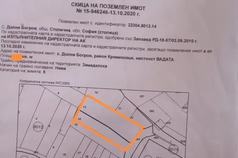 Парцел в с. Долни Богров