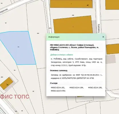 Снимка 2 — Парцел в с. Лозен