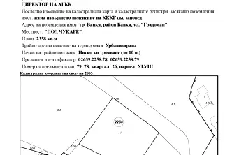 Парцел в Банкя
