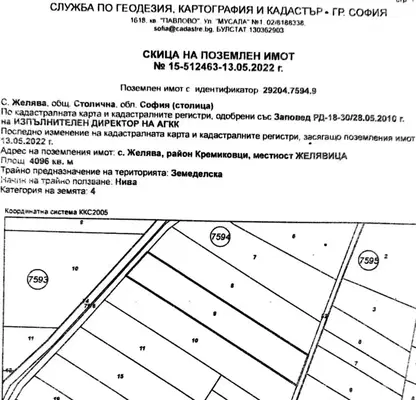 Снимка 3 — Парцел в с. Желява