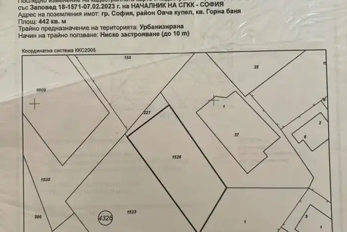Plot in Sofiya, Gorna Banya