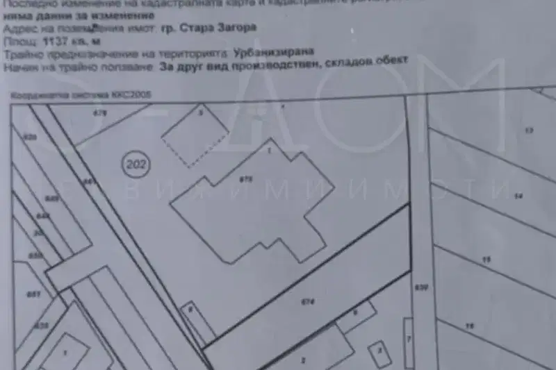 Plot in Stara Zagora, Industrialna Zona - Zapad