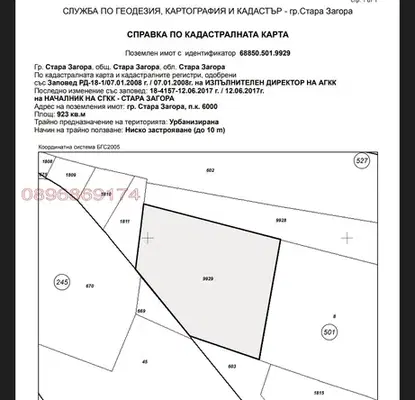 Снимка 2 — Парцел в Стара Загора, Железник - център