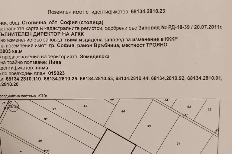 Парцел в София, Обеля