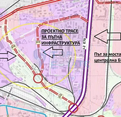 Снимка 3 — Парцел в Русе, Промишлена зона - Изток