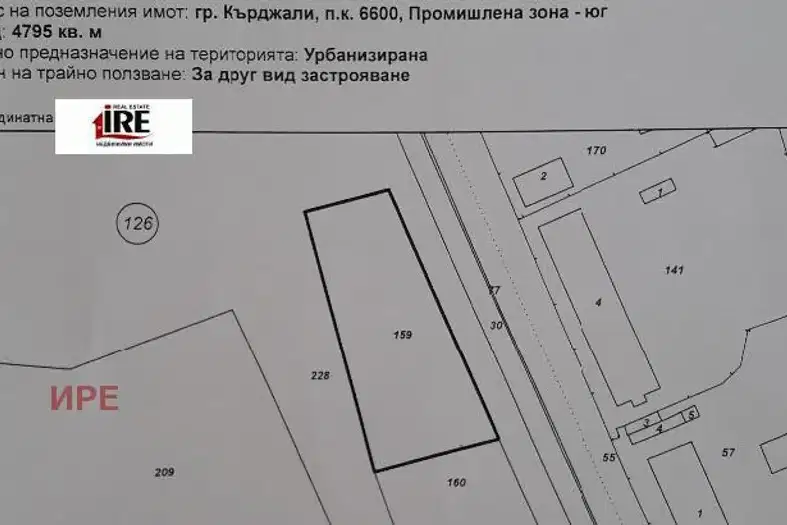 Plot in Kyrdjali, Promishlena Zona - Yug
