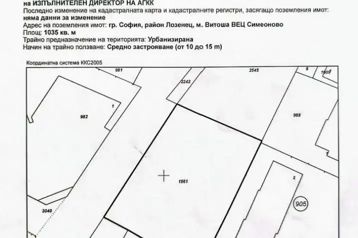 Парцел в София, Витоша