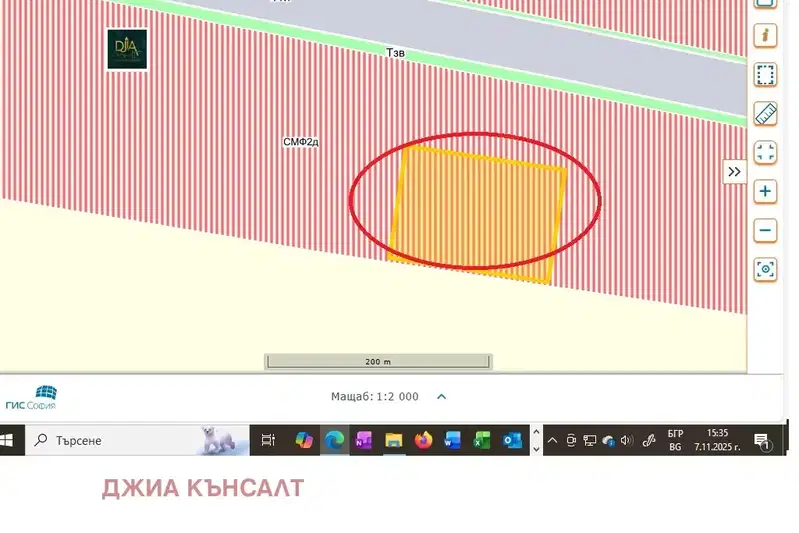 Парцел в София, в.з.Врана - Лозен