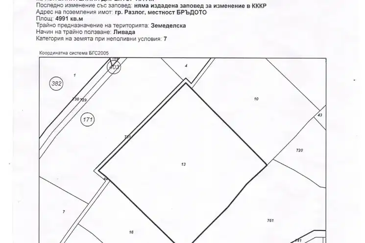 Парцел в Благоевград, Банско