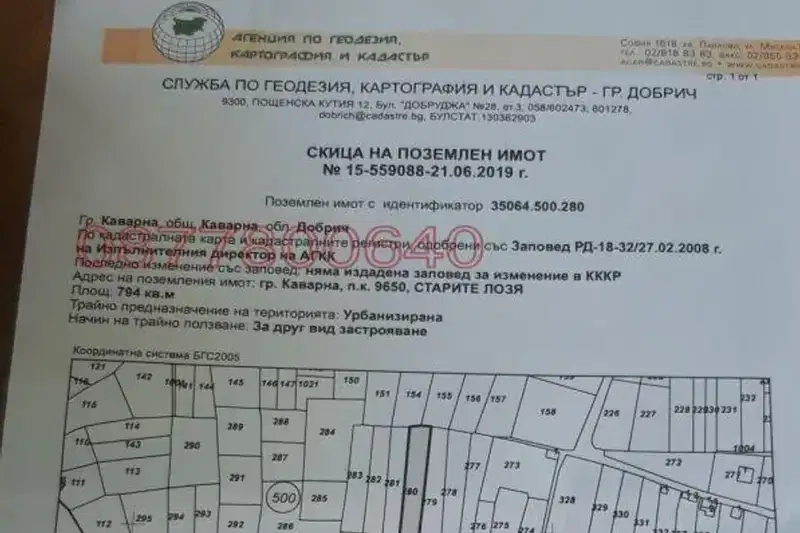Парцел в Добрич, Каварна