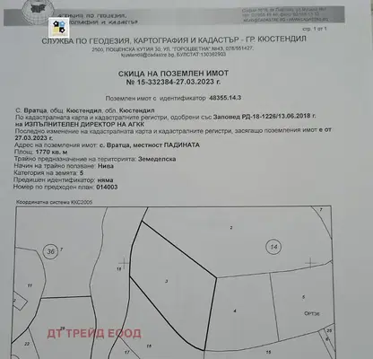Снимка 5 — Парцел в Кюстендил, с. Вратца