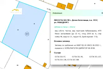 Парцел в Монтана, с. Долно Белотинци