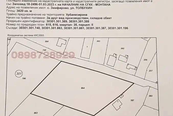 Plot in Montana, Zamfirovo
