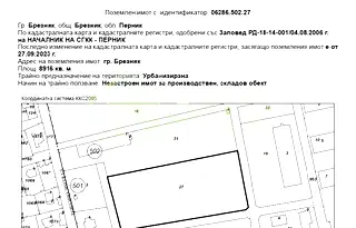Парцел в Перник, Брезник