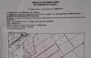 Парцел в Перник, с. Старо село