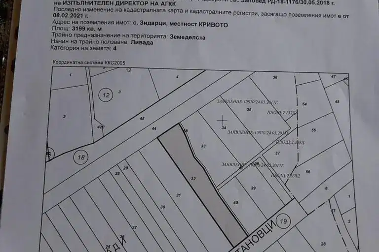 Парцел в Перник, с. Зидарци