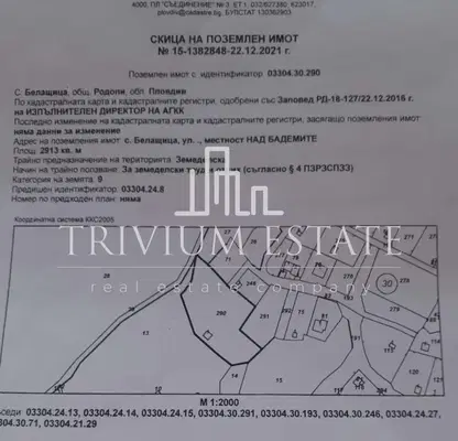 Снимка 2 — Парцел в Пловдив, с. Белащица