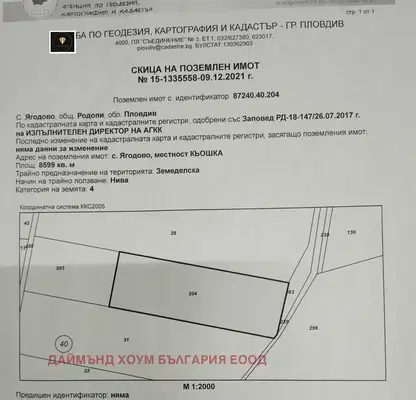 Photo 2 — Plot in Oblast Plovdiv, Yagodovo