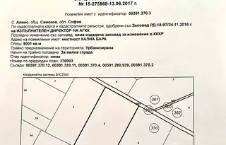Парцел в София, с. Алино