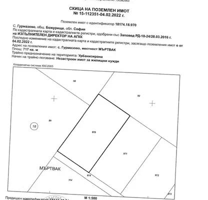 Снимка 3 — Парцел в София, с. Гурмазово