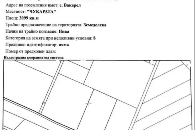 Парцел в София, с. Вакарел