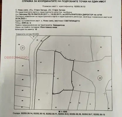 Снимка 5 — Парцел в Стара Загора, с. Ново село