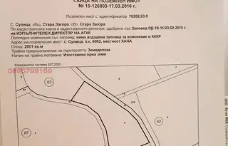Парцел в Стара Загора, с. Сулица
