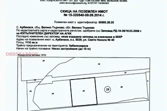 Парцел във Велико Търново, с. Арбанаси