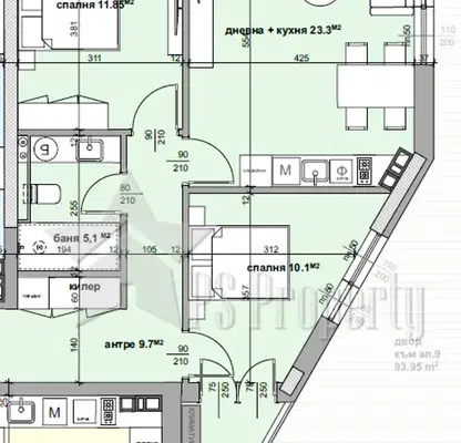 Photo 2 — 3-bedroom apartment in Студентско че