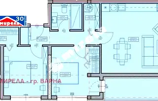Тристаен апартамент в Кайсиева ина
