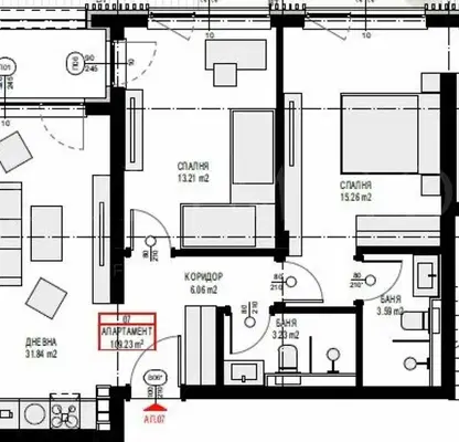 Photo 2 — 3-bedroom apartment in Pancharevo
