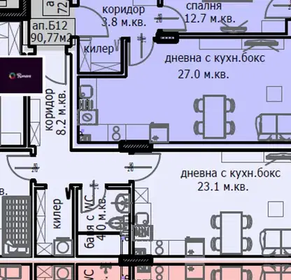 Снимка 4 — Тристаен апартамент в Кайсиева ина